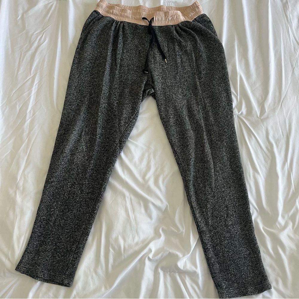 H&M Straight Leg Lounge Sweat Pant Drawstring Waist Womens M Pants